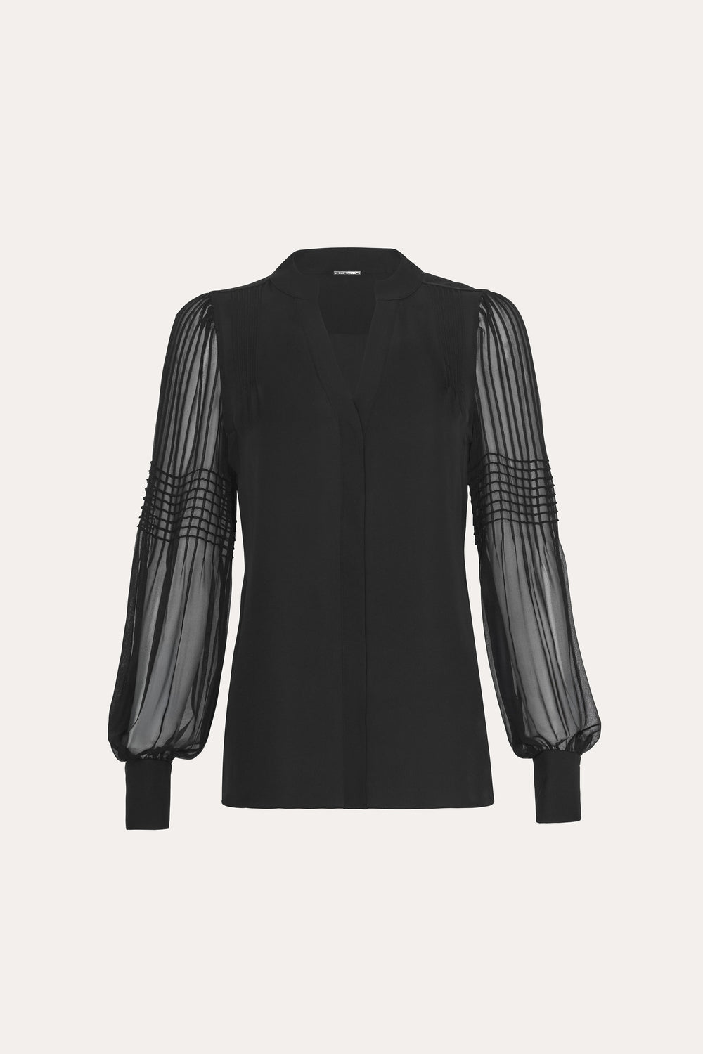 Chiffon Button Down Shirt | Elie Tahari BLACK