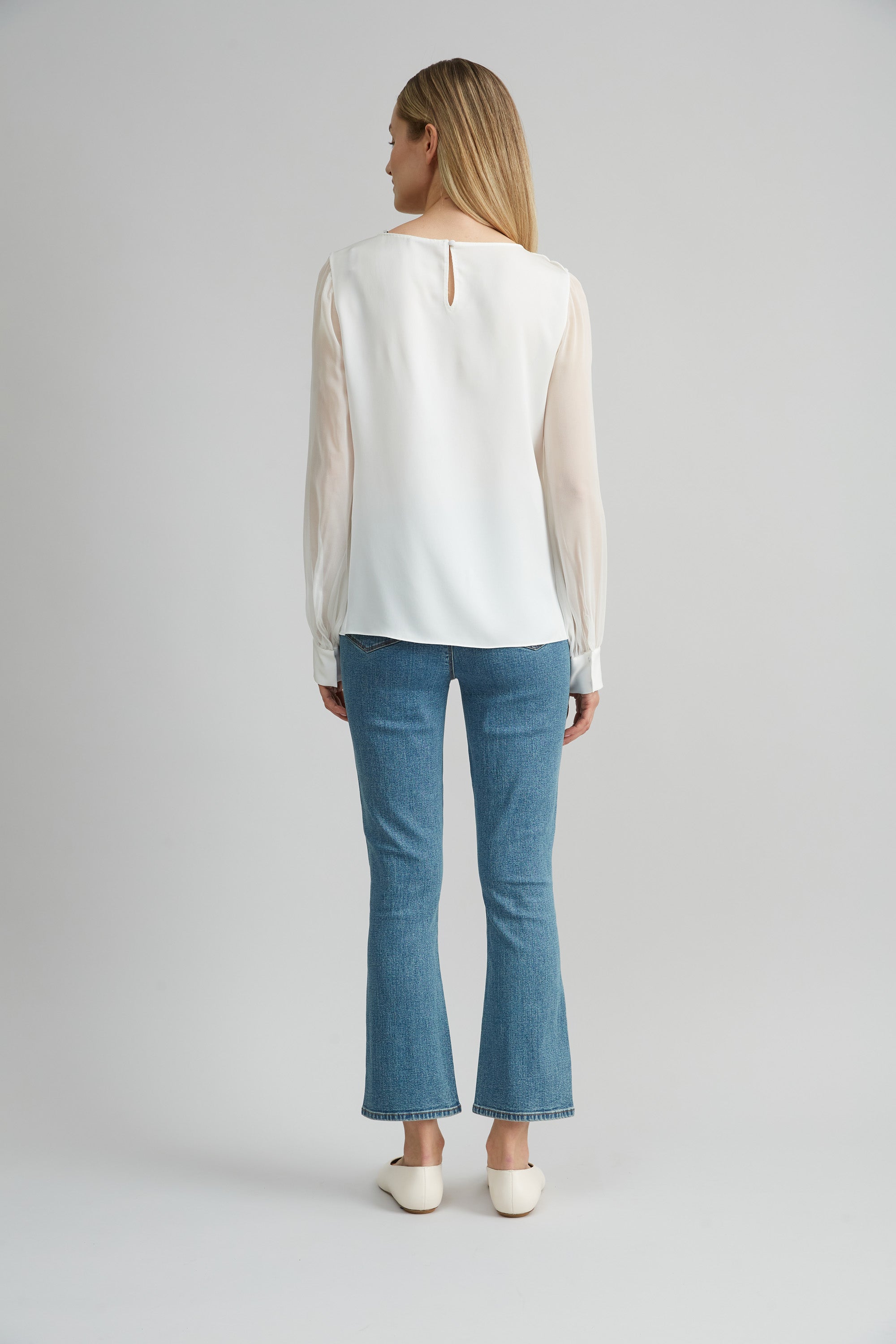Applique Silk Shirt | Elie Tahari FRESH PEARL