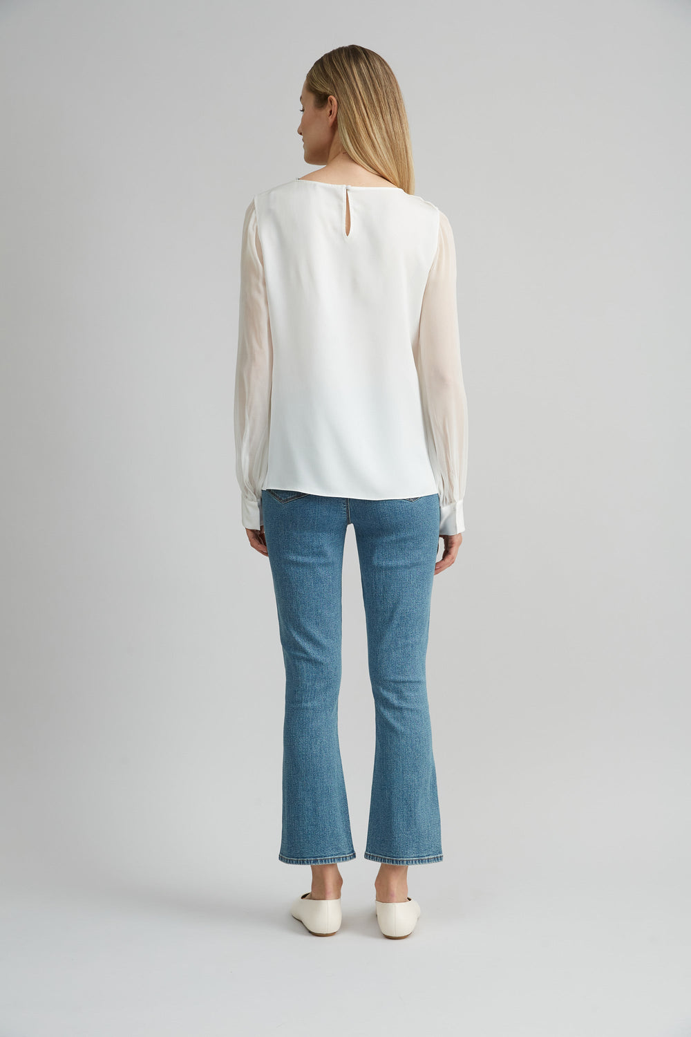 Applique Silk Shirt | Elie Tahari FRESH PEARL