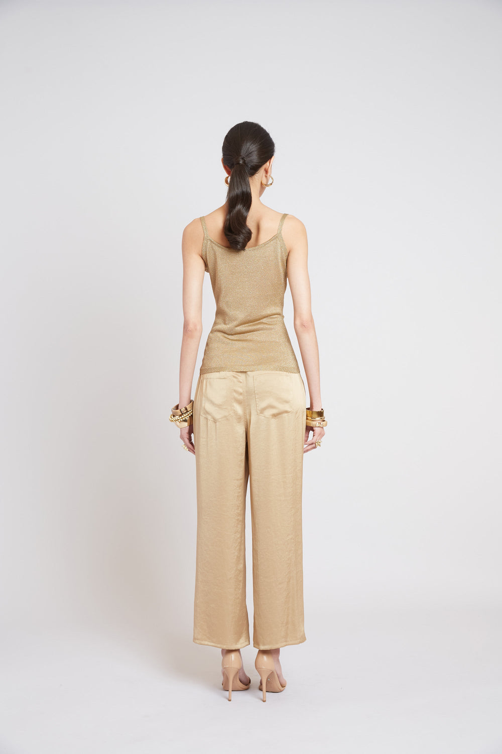 Metallic Knit Cami | Elie Tahari BRONZE