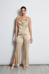 Satin Cowl Cami | Elie Tahari SANDCASTLE