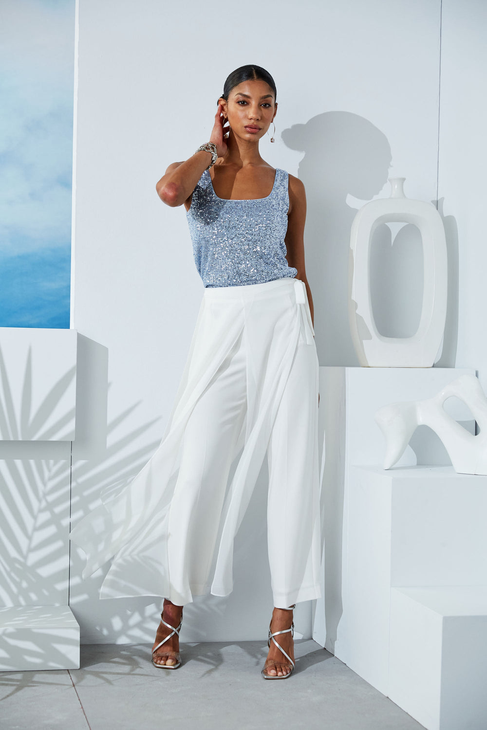 Sequin Tank | Elie Tahari CRYSTAL BLUE