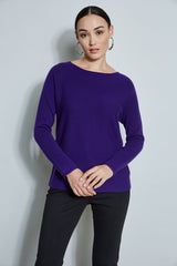 Cashmere Merino Sweater | Elie Tahari WINTER PLUM