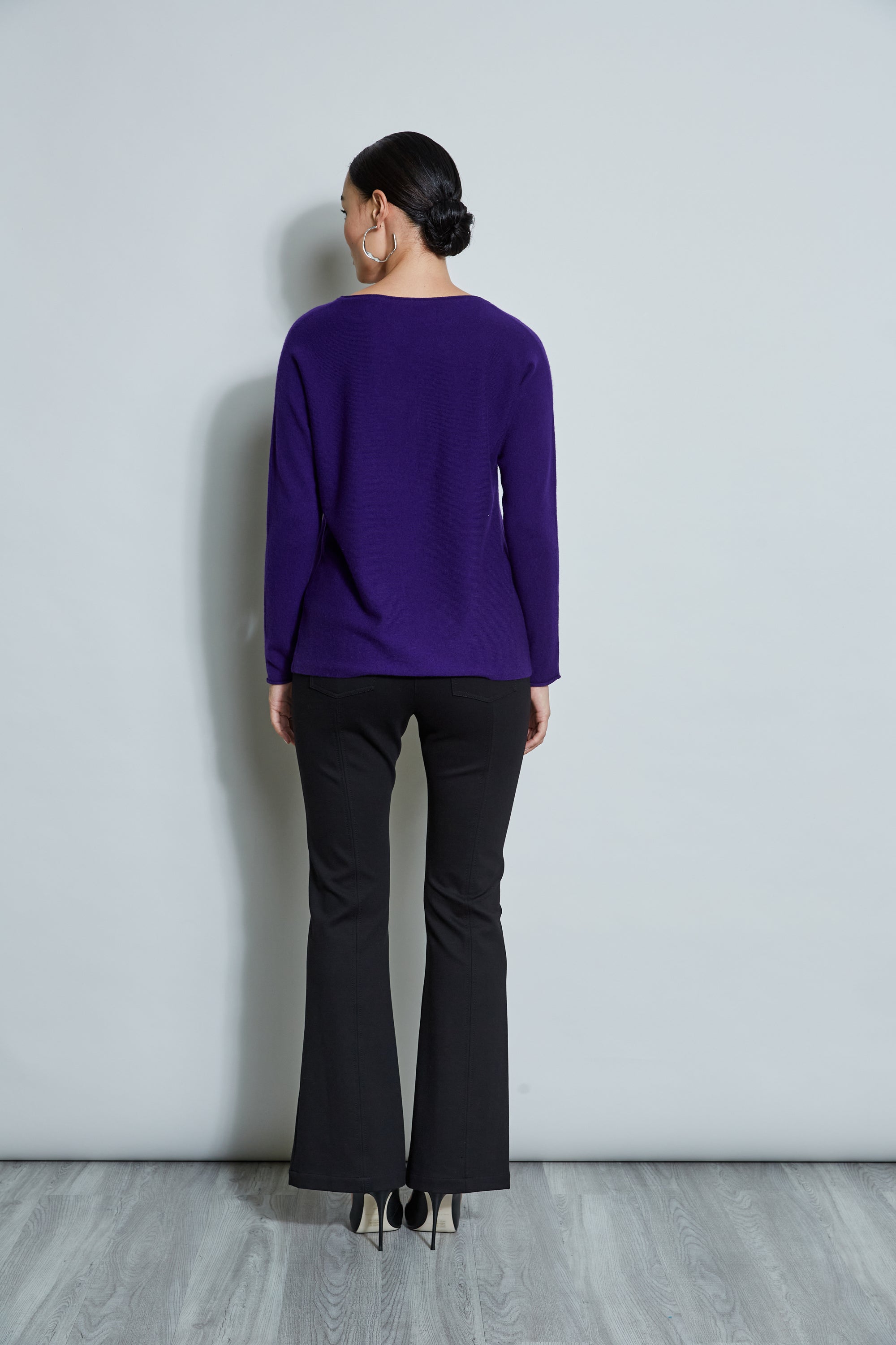 Cashmere Merino Sweater | Elie Tahari WINTER PLUM