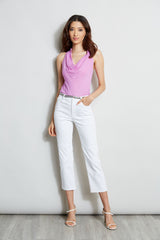 Cowl Halter Shirt | Elie Tahari BRIGHT VIOLA