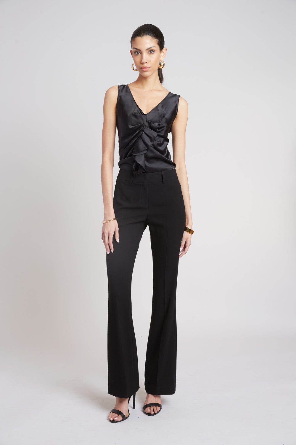Silk Cascade Top | Elie Tahari BLACK