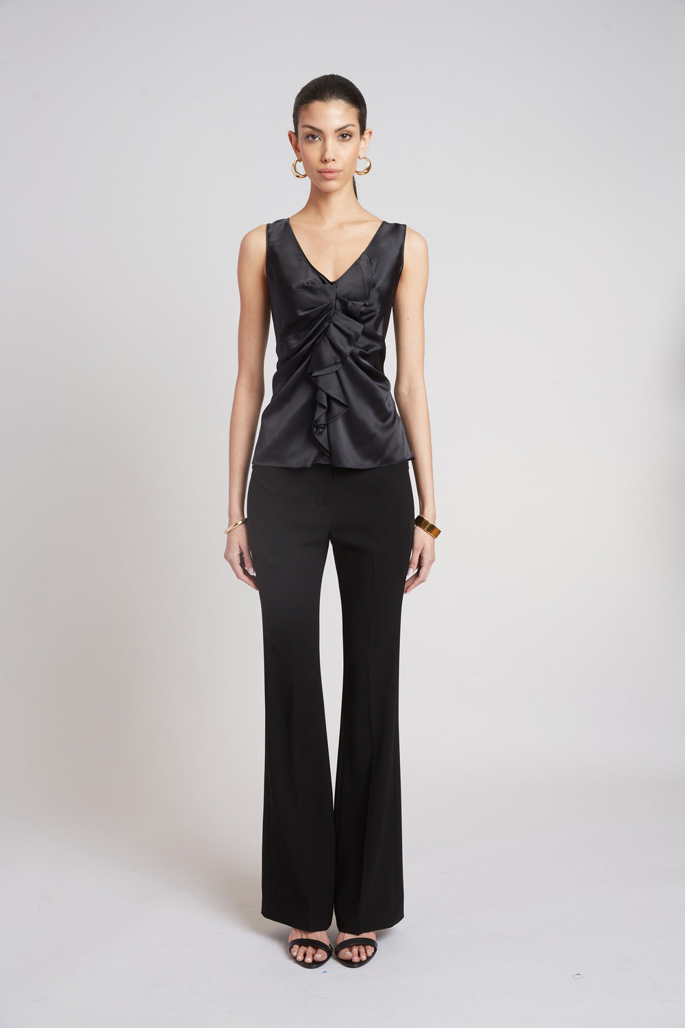 Silk Cascade Top | Elie Tahari BLACK