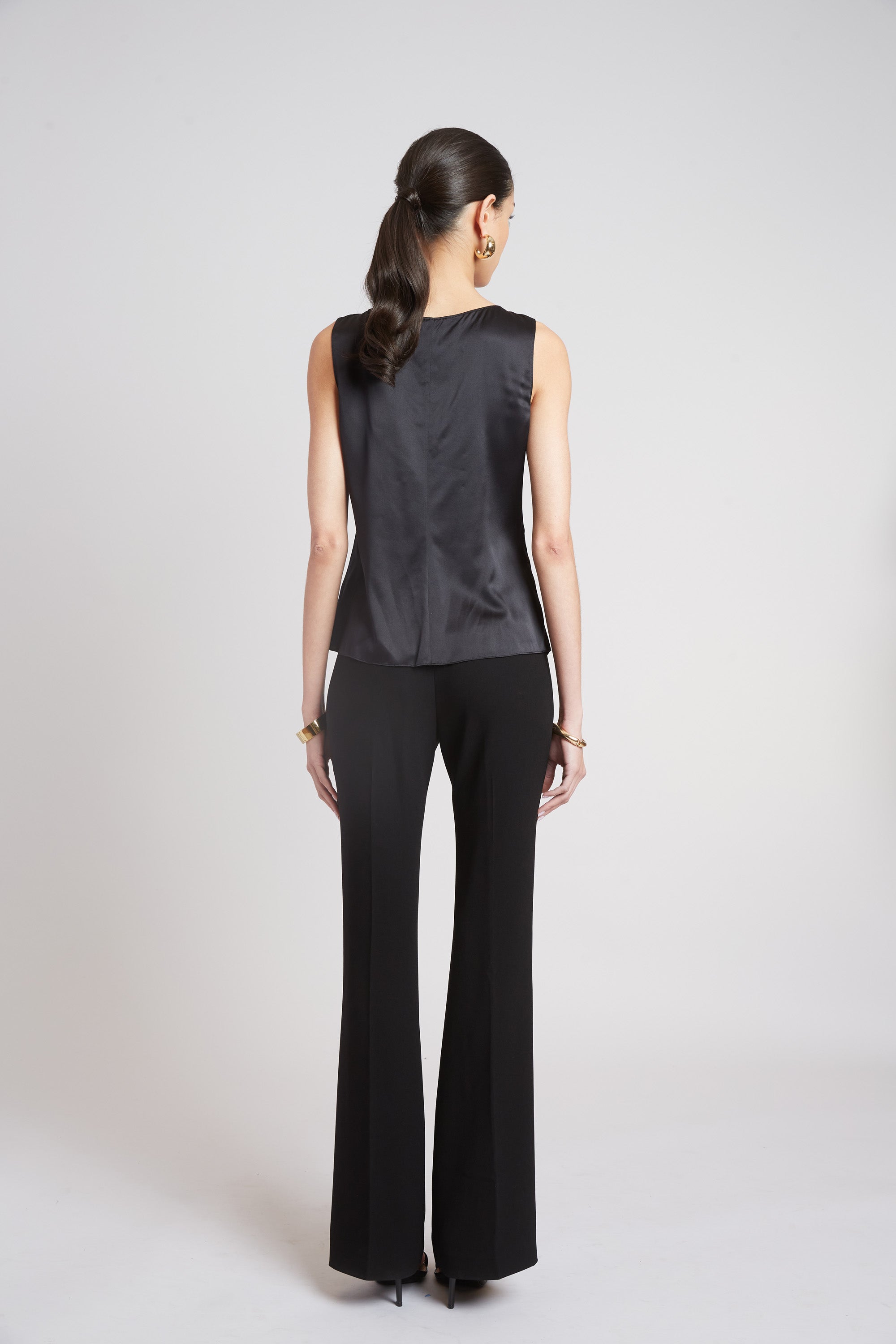 Silk Cascade Top | Elie Tahari BLACK
