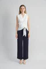 Silk Side Tie Shirt | Elie Tahari FRESH PEARL