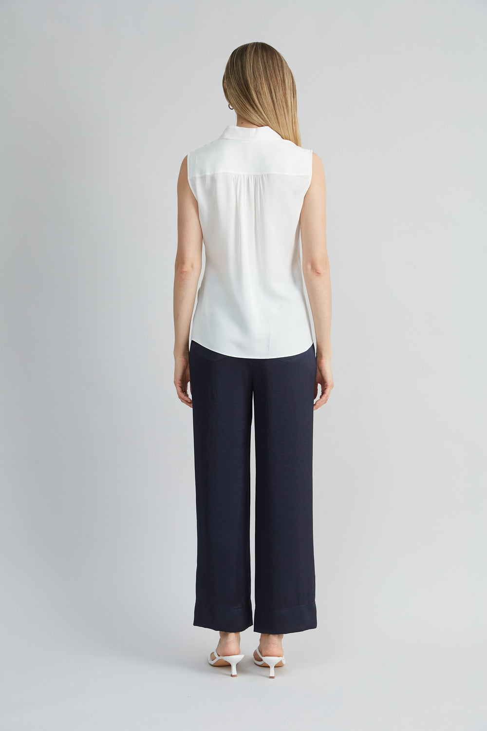 Silk Side Tie Shirt | Elie Tahari FRESH PEARL