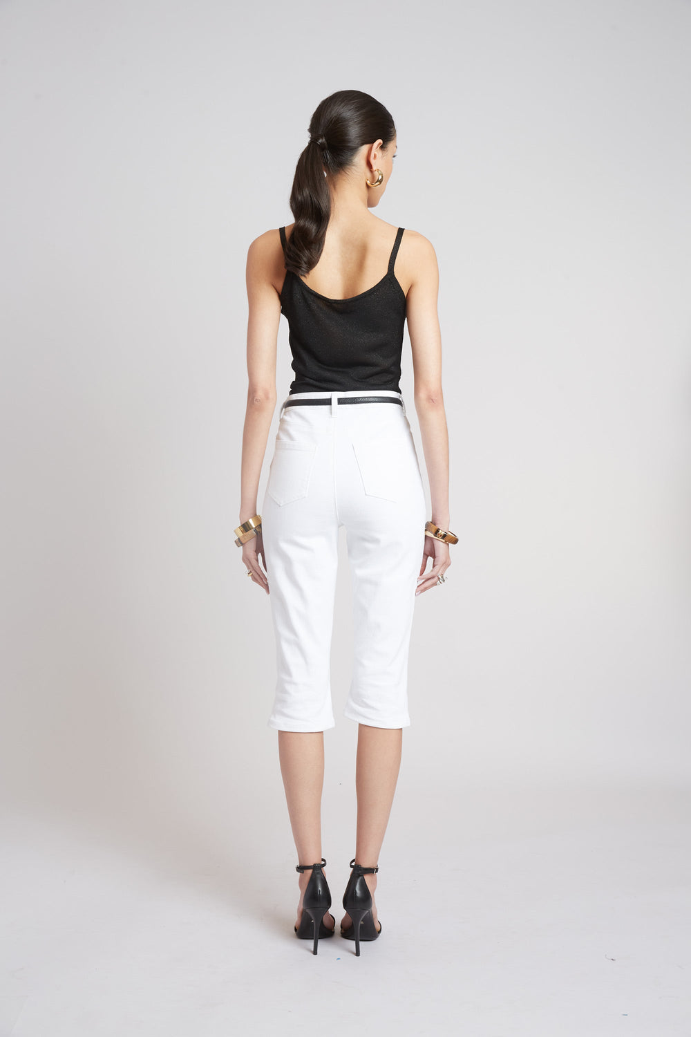 Metallic Knit Cami | Elie Tahari BLACK