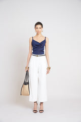 Metallic Knit Cami | Elie Tahari GALAXY NAVY