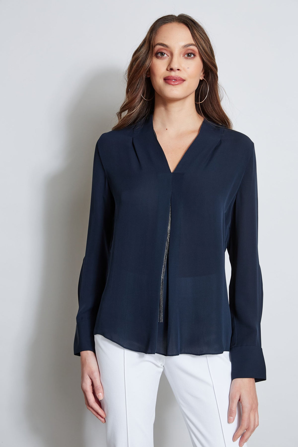 Long Sleeve Chain Shirt | Elie Tahari STARGAZER