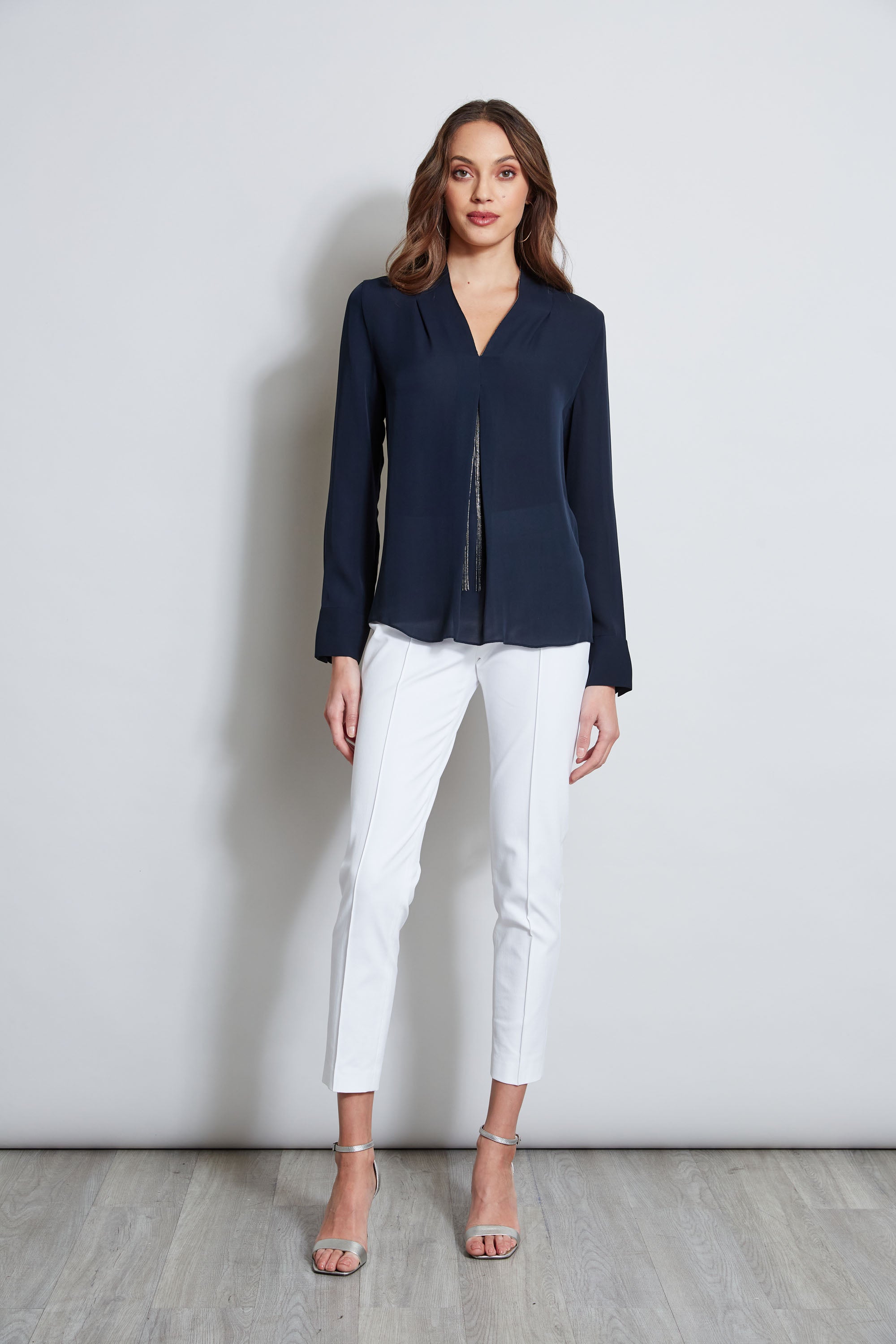 Long Sleeve Chain Shirt | Elie Tahari STARGAZER
