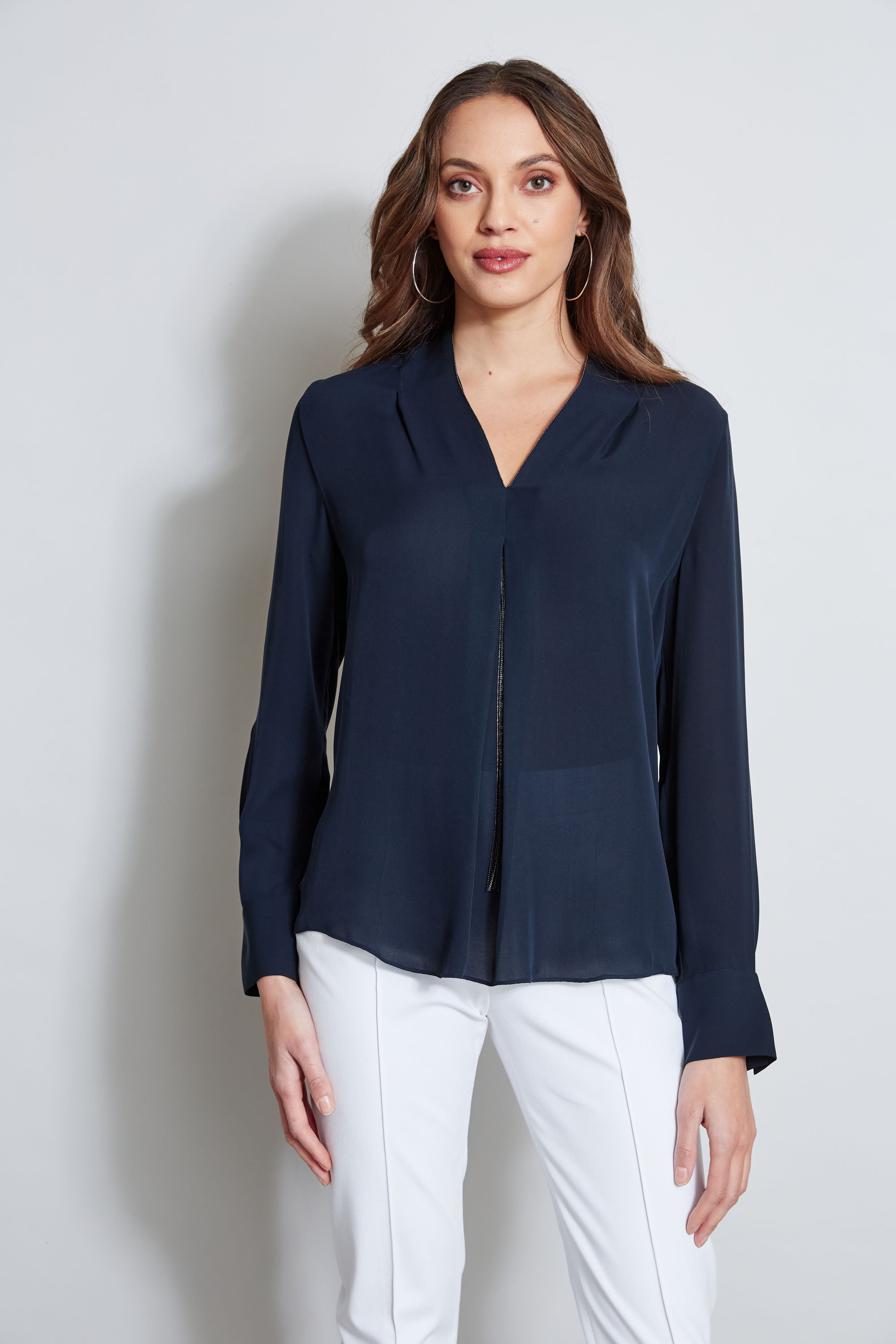 Long Sleeve Chain Shirt | Elie Tahari STARGAZER