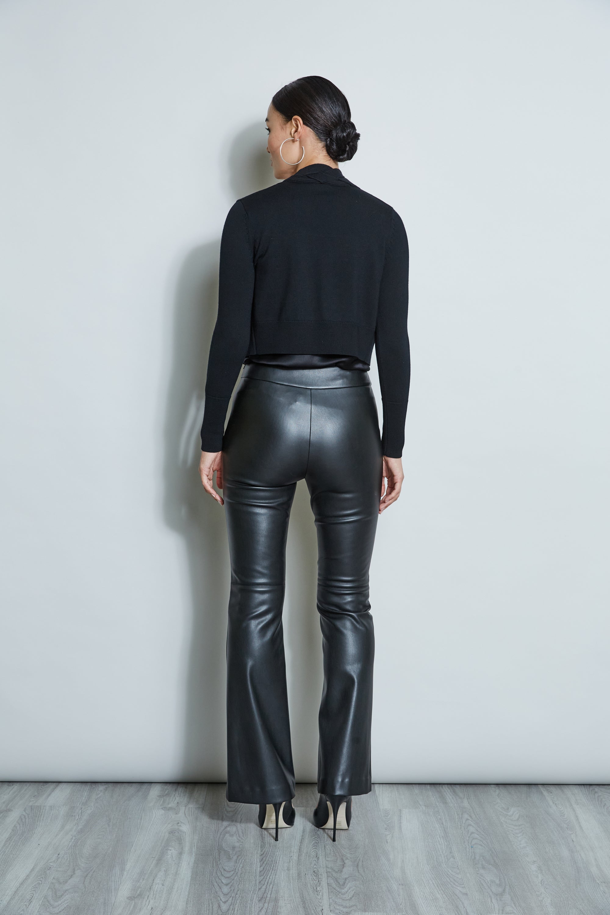 Cropped Cable Cardigan | Elie Tahari BLACK