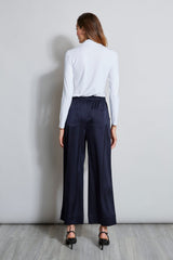 Lace Insert Turtleneck Knit | Elie Tahari WHITE