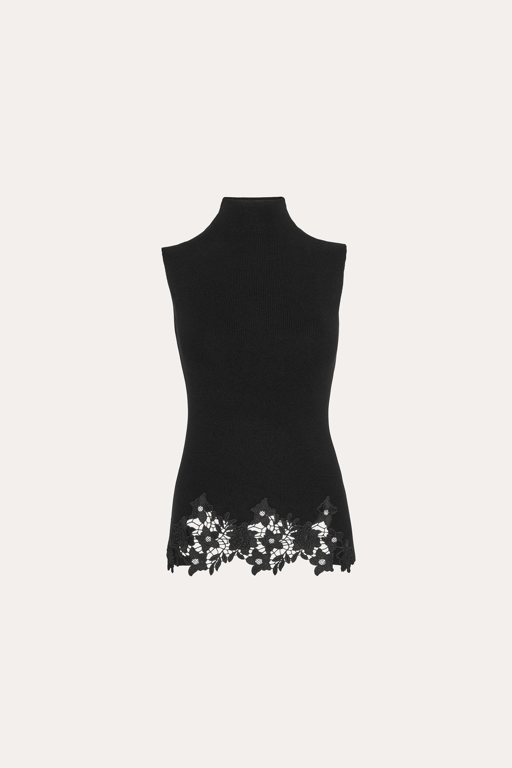 Mock Lace Sweater | Elie Tahari BLACK