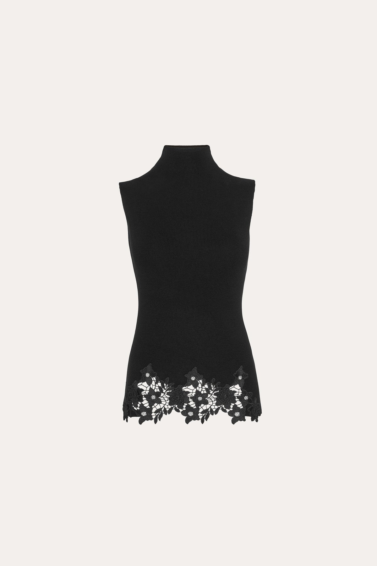 Mock Lace Sweater | Elie Tahari BLACK