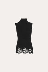 Mock Lace Sweater | Elie Tahari BLACK