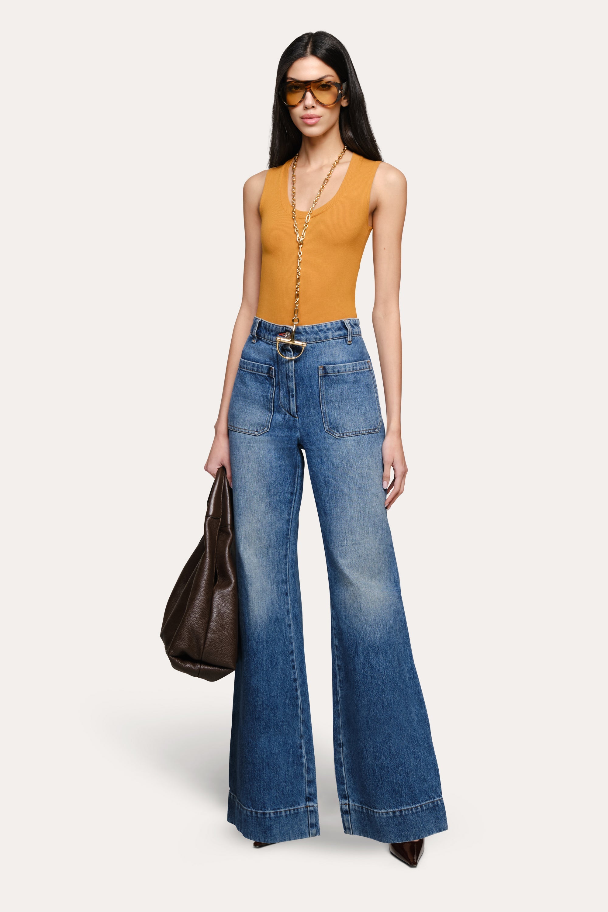 Rosie Rib Tank | Elie Tahari CARAMEL