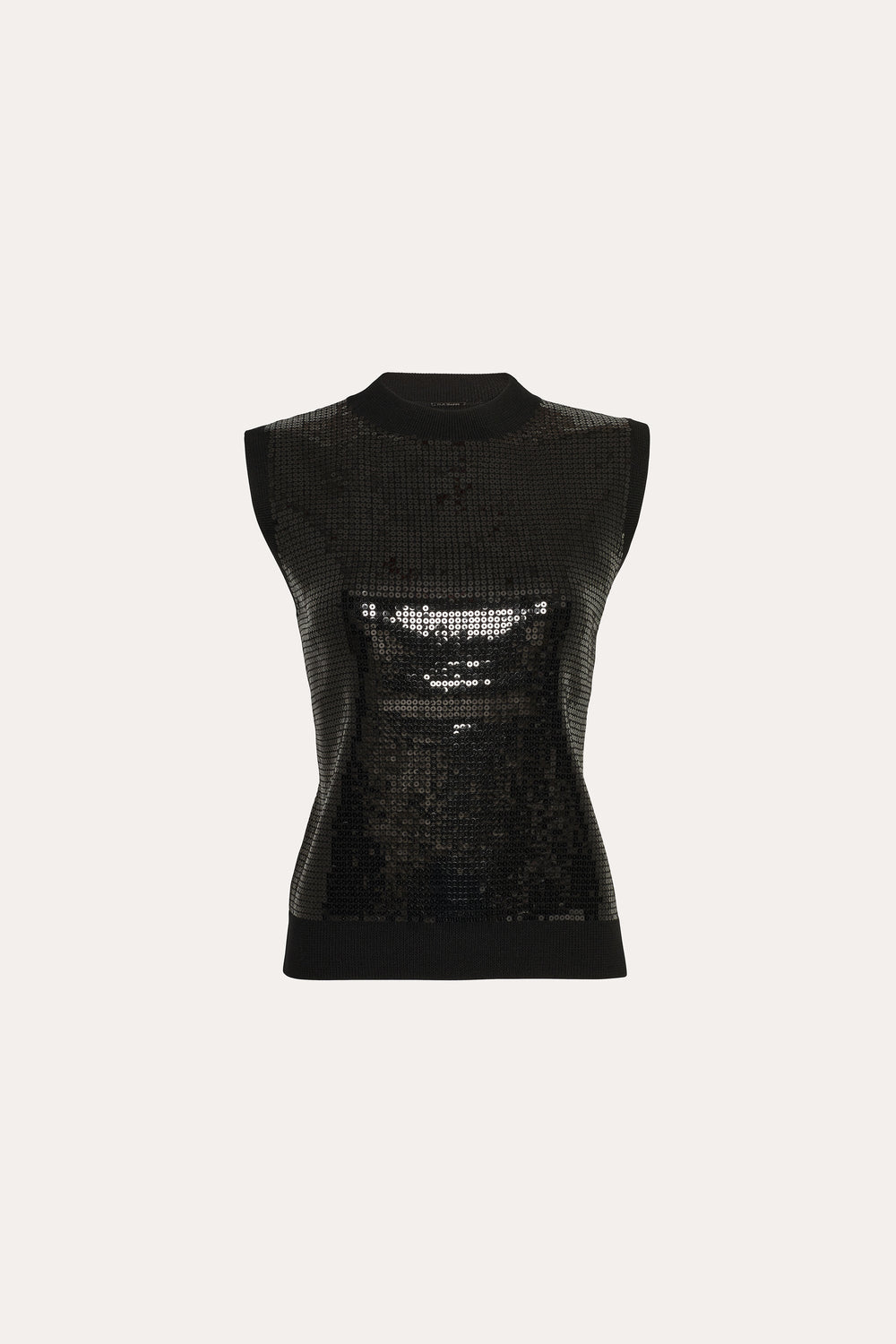 Sleeveless Pave Sequin Sweater | Elie Tahari BLACK