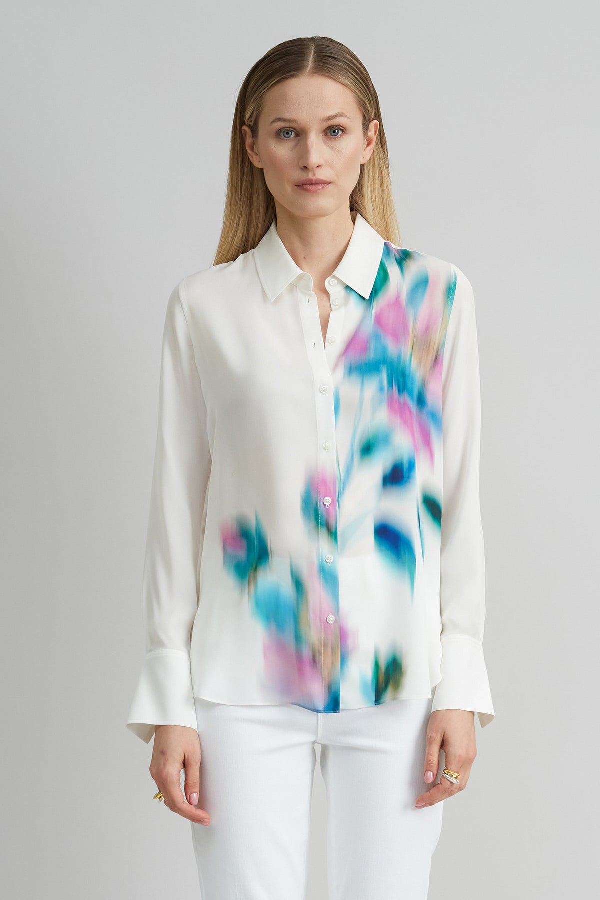 Silk Shirt | Elie Tahari IVORY MULTI