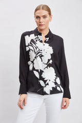 Midnight Garden Shirt | Elie Tahari BLACK-IVORY