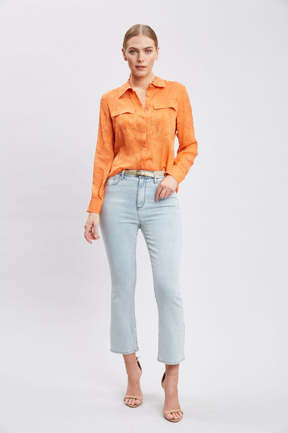 Silk Jacquard Utility Shirt | Elie Tahari MANGO