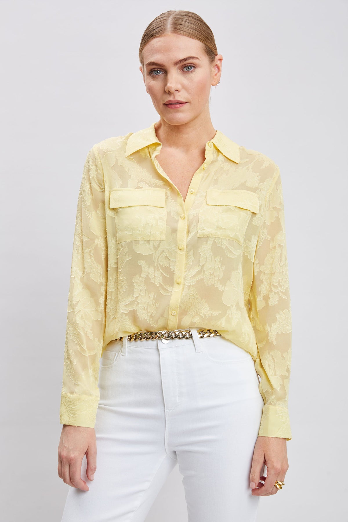 Silk Jacquard Utility Shirt | Elie Tahari SUN