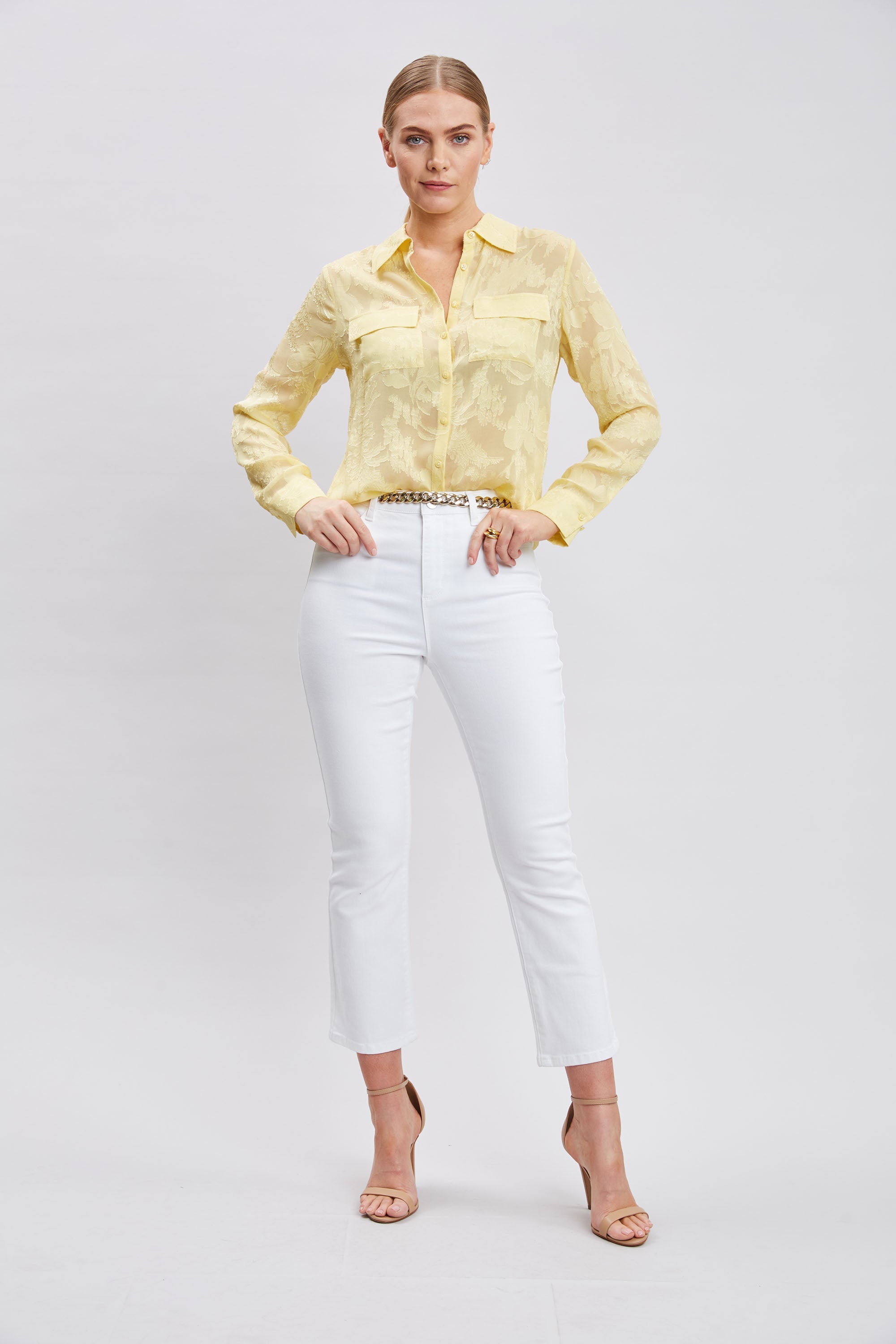 Silk Jacquard Utility Shirt | Elie Tahari SUN