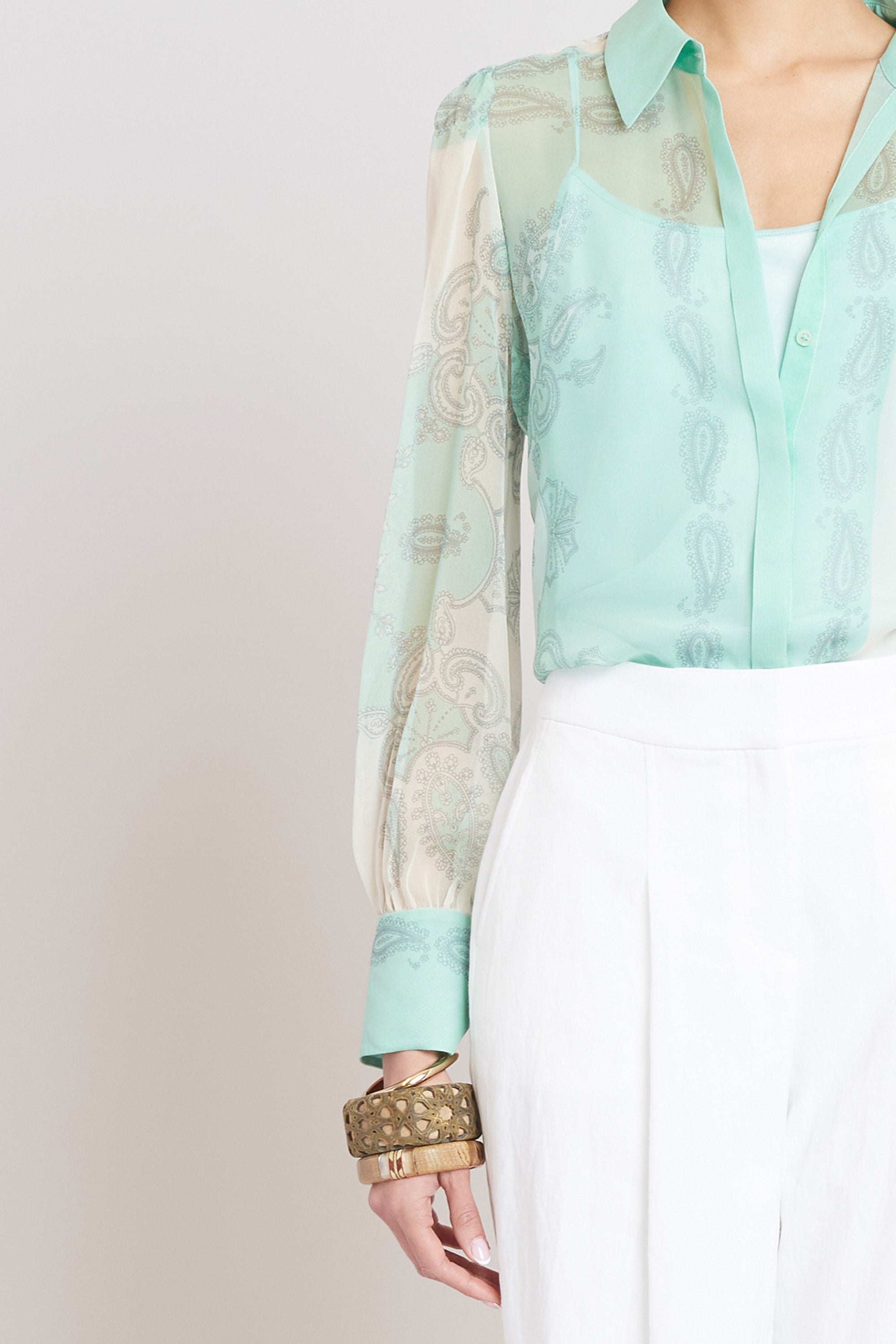 Silk Scarf Print Shirt | Elie Tahari MULTI