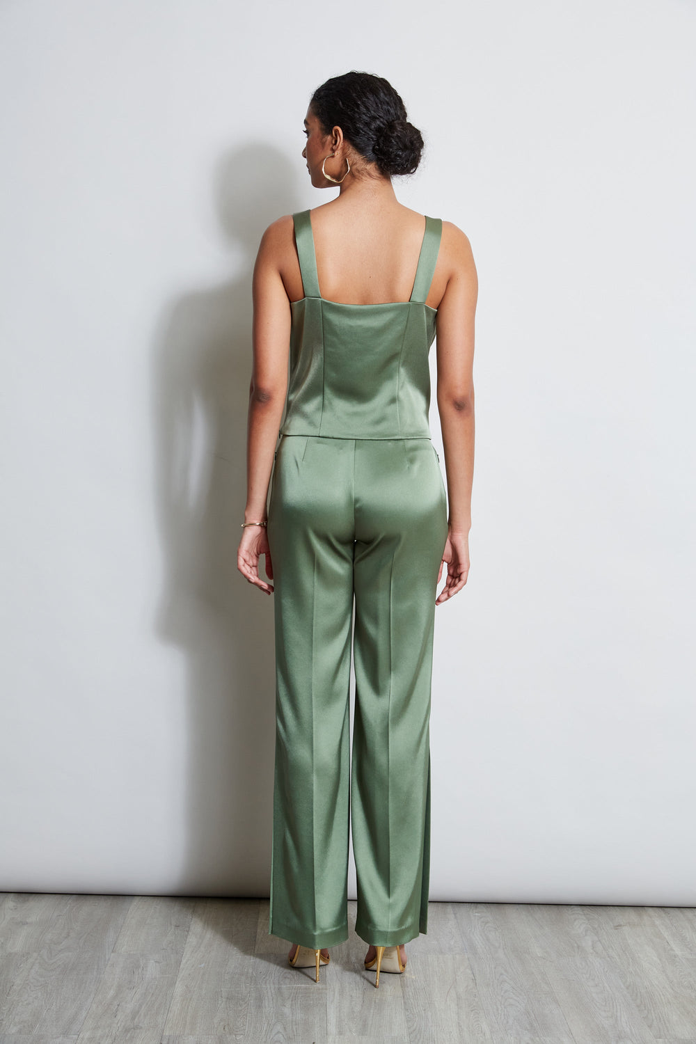 Satin Cowl Cami | Elie Tahari TUSCAN OLIVE