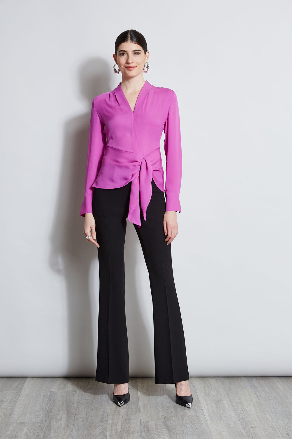 Contour Side Tie Shirt | Elie Tahari PEONY