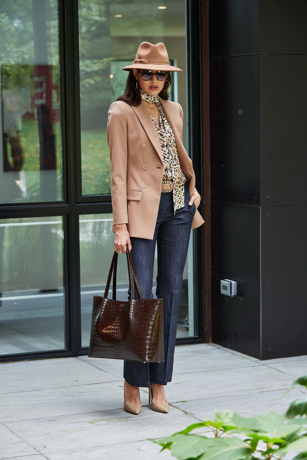 Silk Satin Winter Safari Shirt | Elie Tahari BARK MULTI
