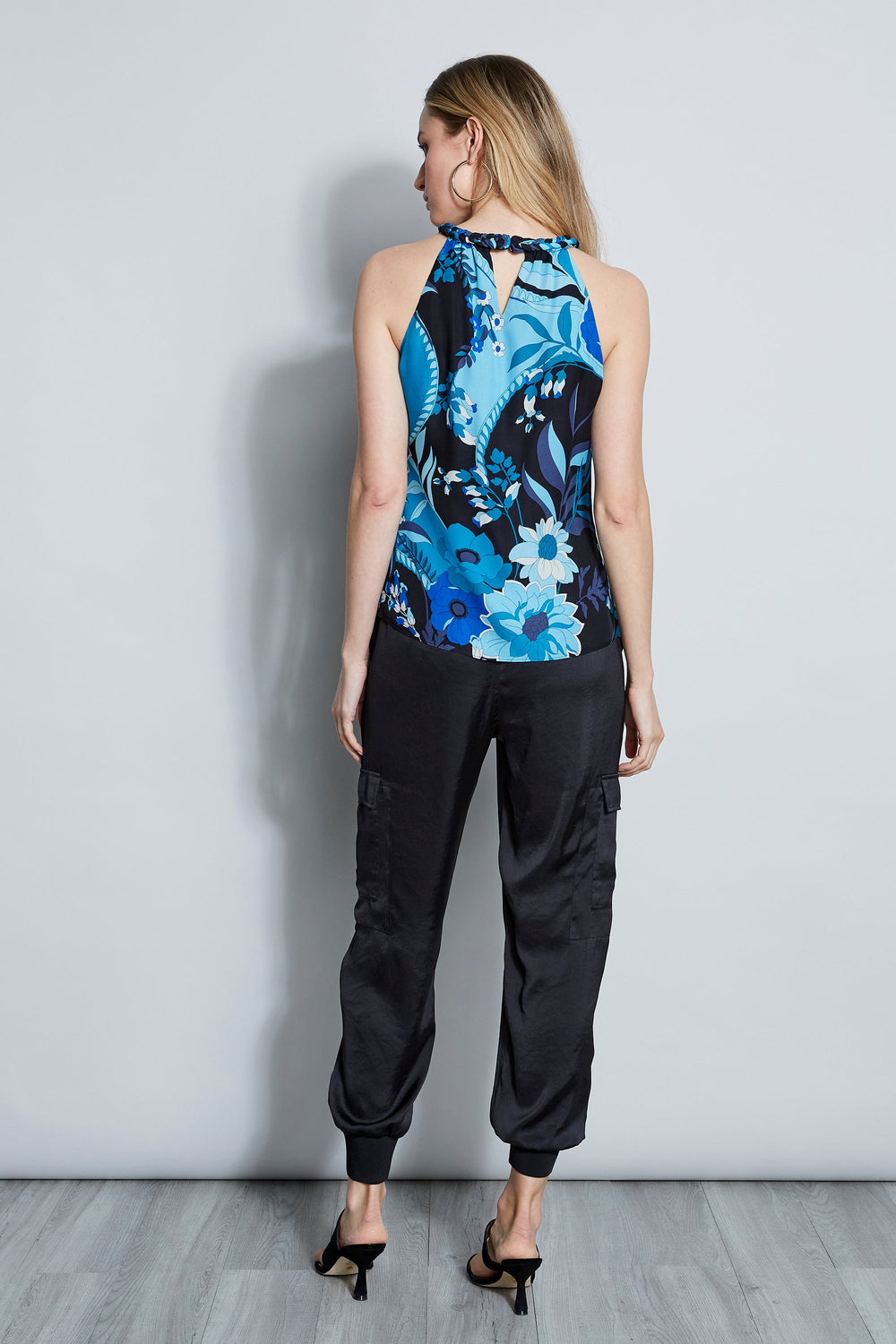 Nouveau Halter Shirt | Elie Tahari TEAL MULTI