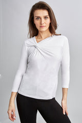 Elie Tahari - Asym 3/4 Twist Knit | Elie Tahari White