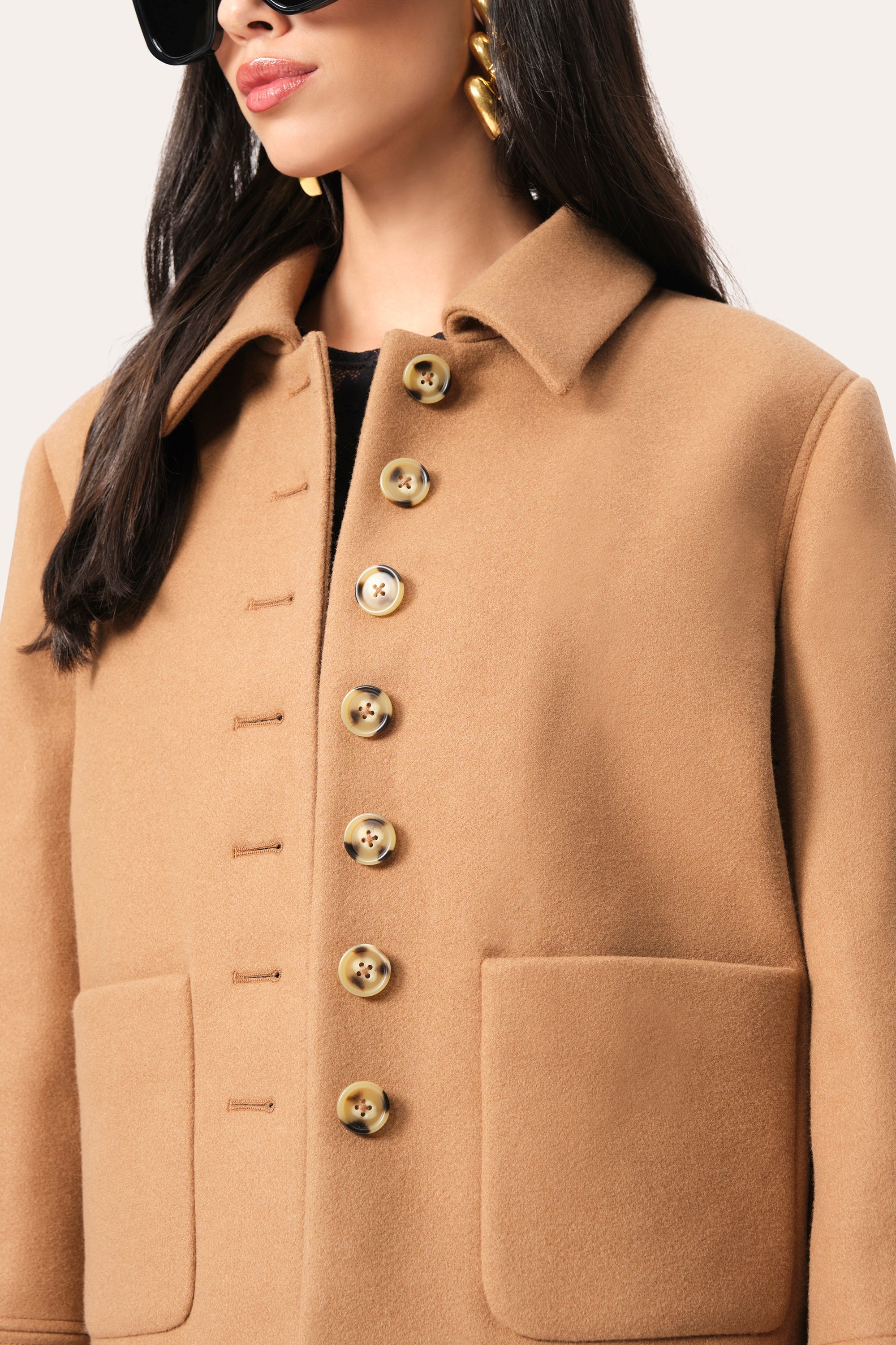 Double Face Jacket | Elie Tahari CAMEL