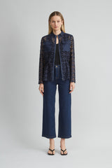 Lace Utility Jacket | Elie Tahari INDIGO