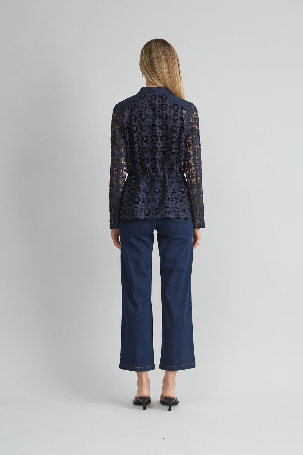Lace Utility Jacket | Elie Tahari INDIGO
