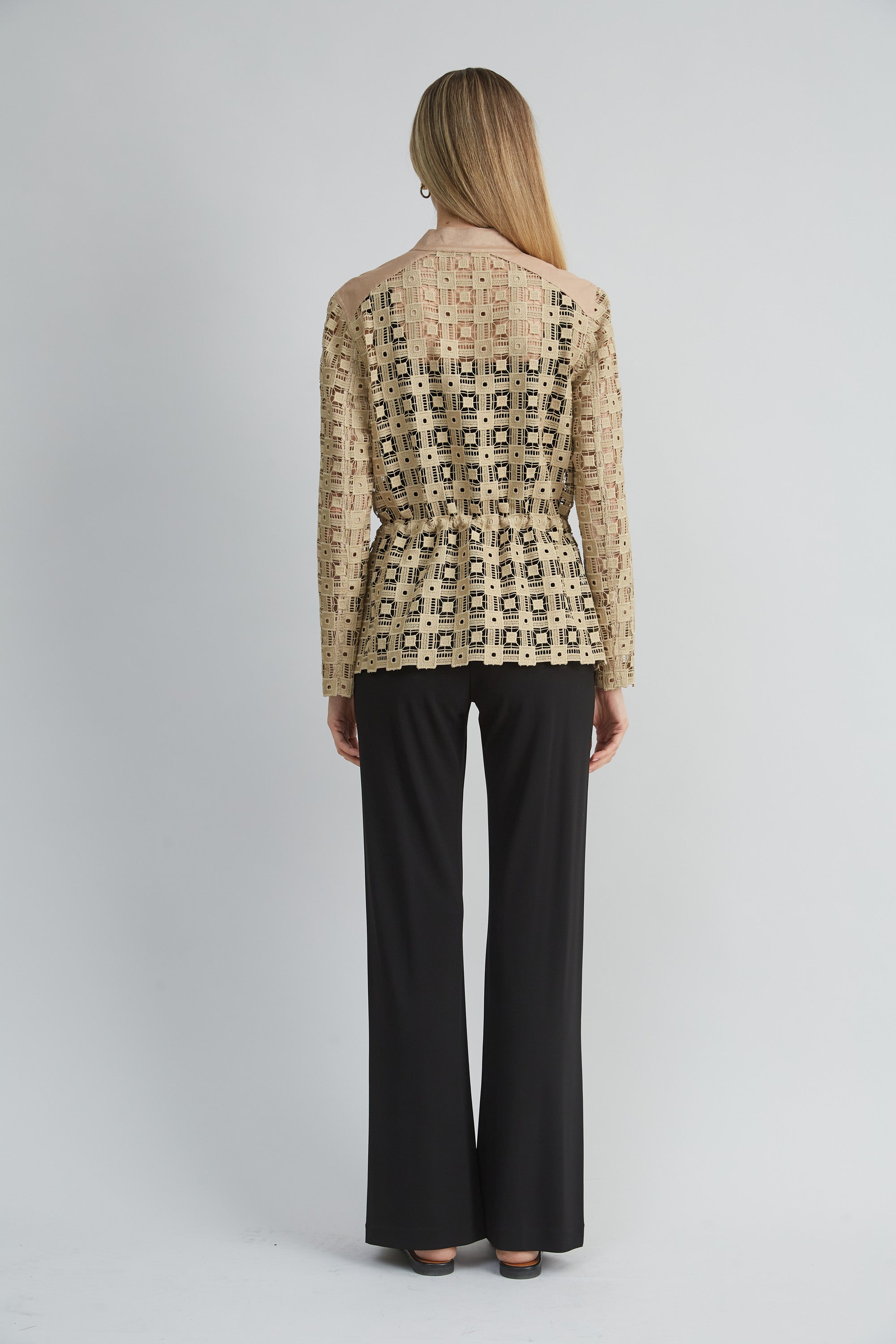 Lace Utility Jacket | Elie Tahari SANDCASTLE