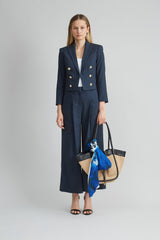 Cropped Linen Jacket | Elie Tahari STARGAZER