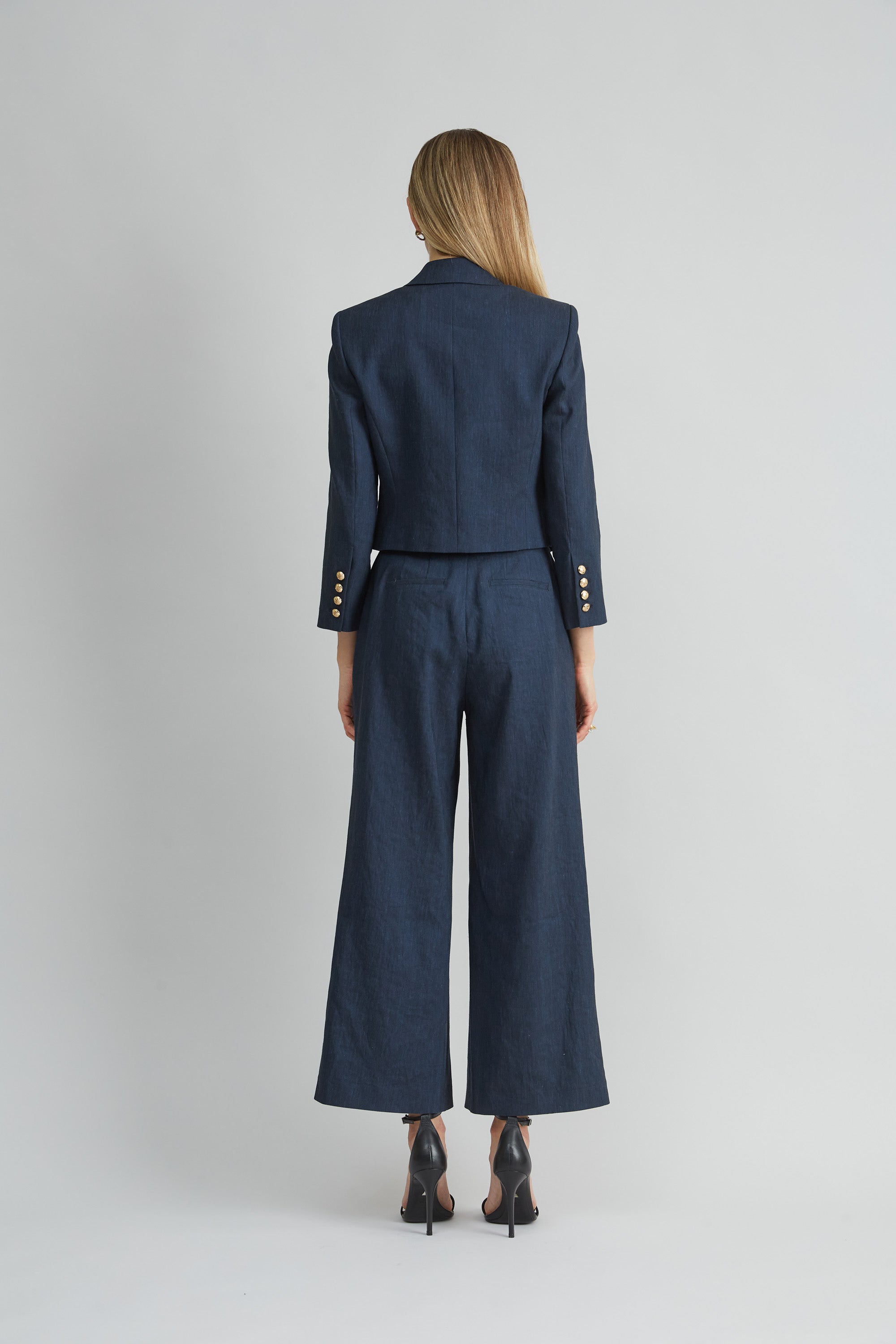 Cropped Linen Jacket | Elie Tahari STARGAZER