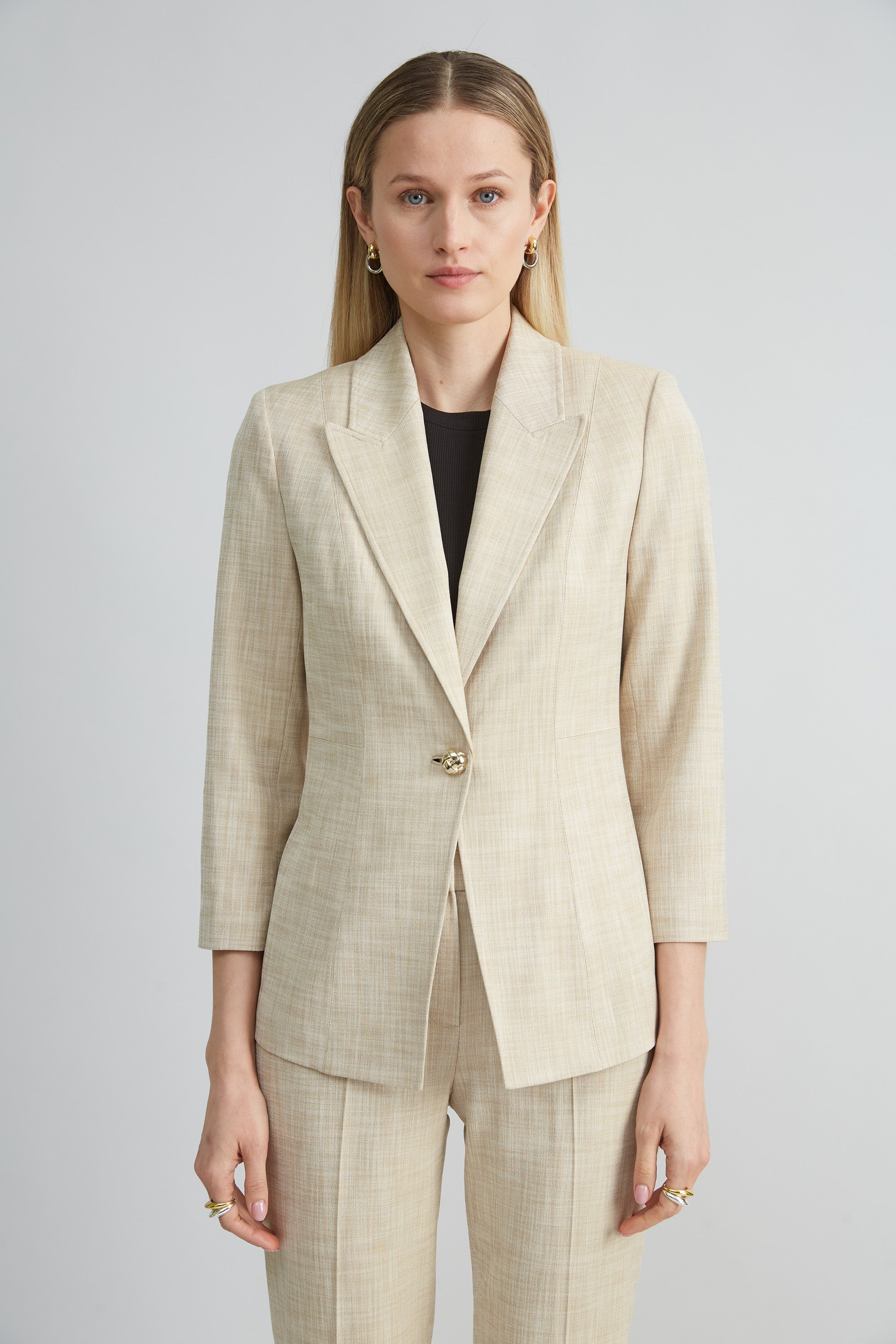Mélange Blazer | Elie Tahari CASHEW MELANGE