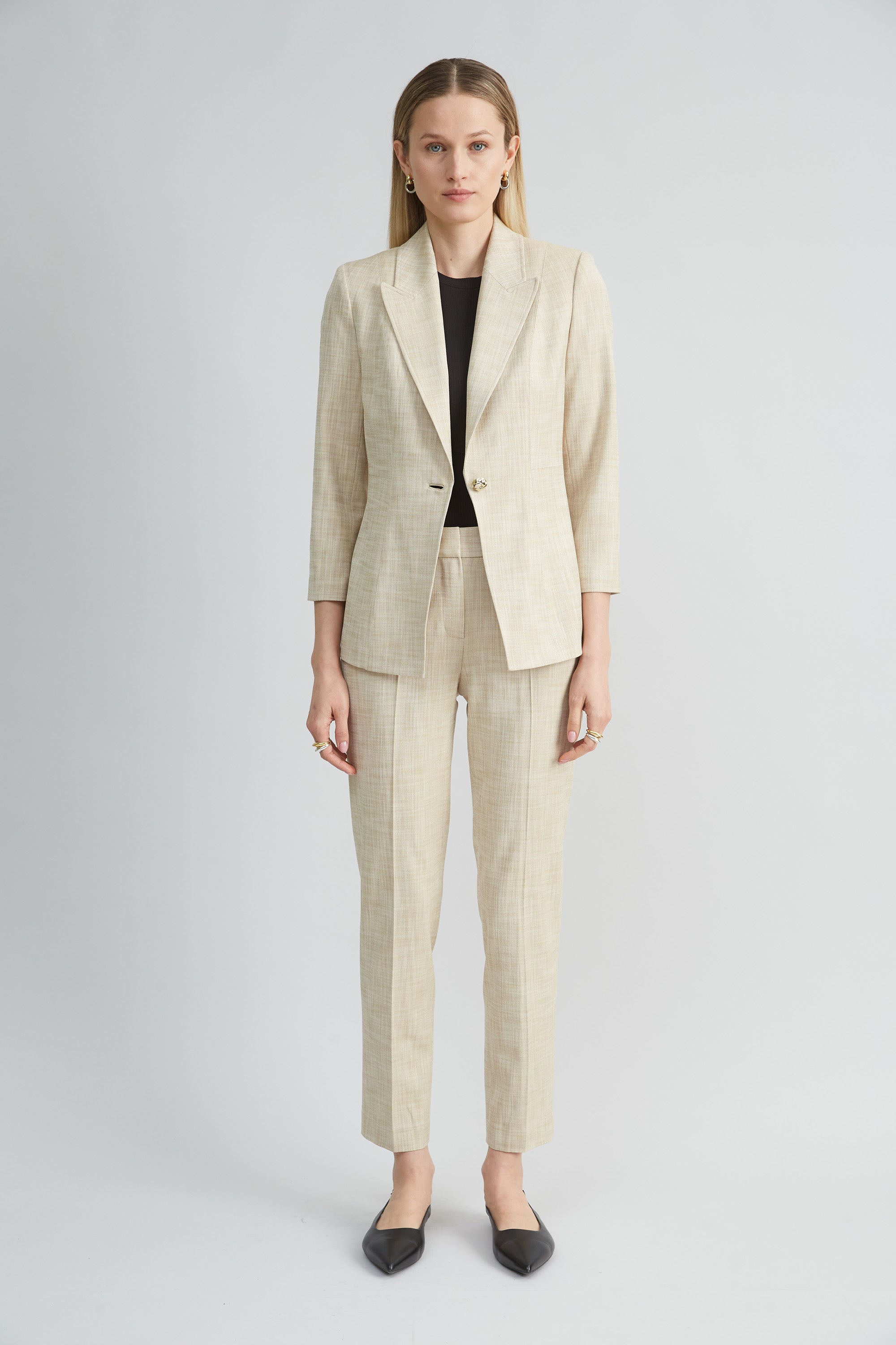Mélange Blazer | Elie Tahari CASHEW MELANGE
