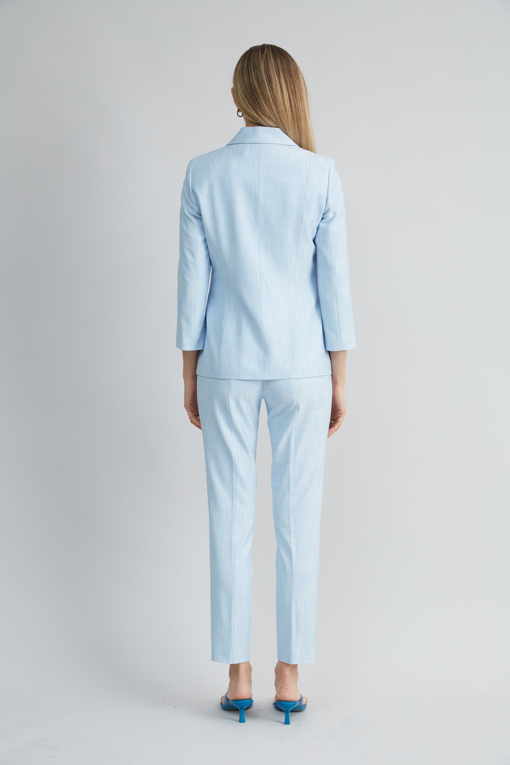 Mélange Blazer | Elie Tahari MIST BLUE