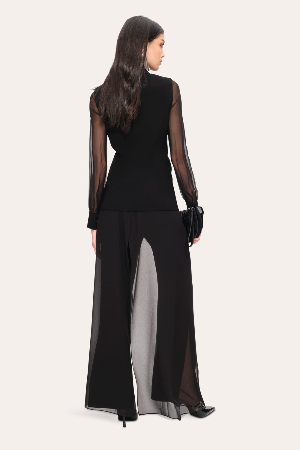 Chiffon Sleeve Blazer | Elie Tahari BLACK