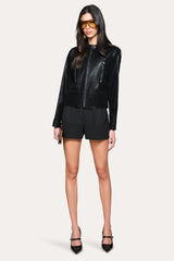 Crocodile Jacket | Elie Tahari BLACK