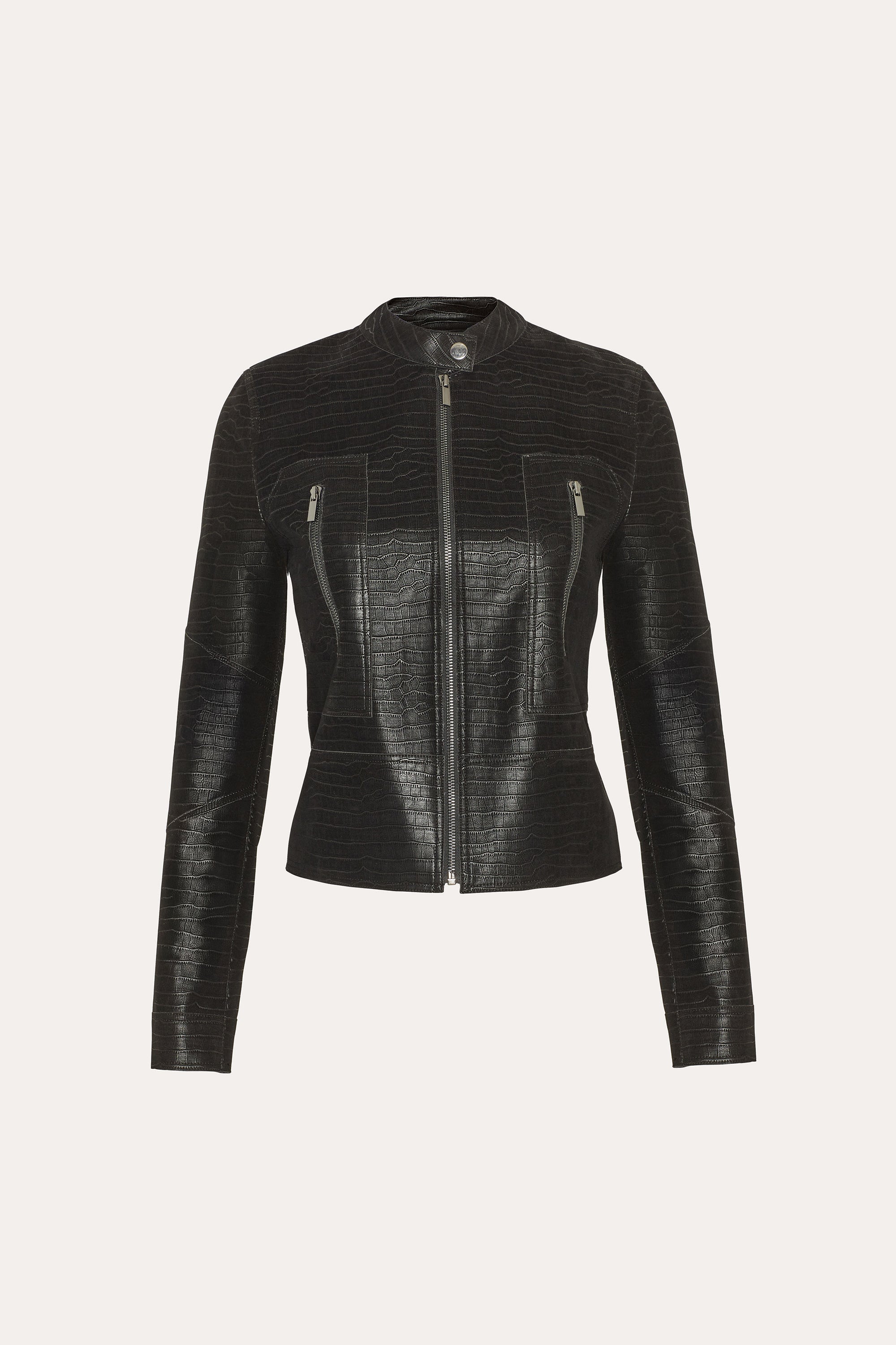 Crocodile Jacket | Elie Tahari BLACK