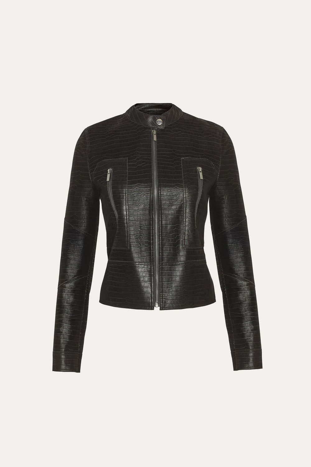 Crocodile Jacket | Elie Tahari BLACK